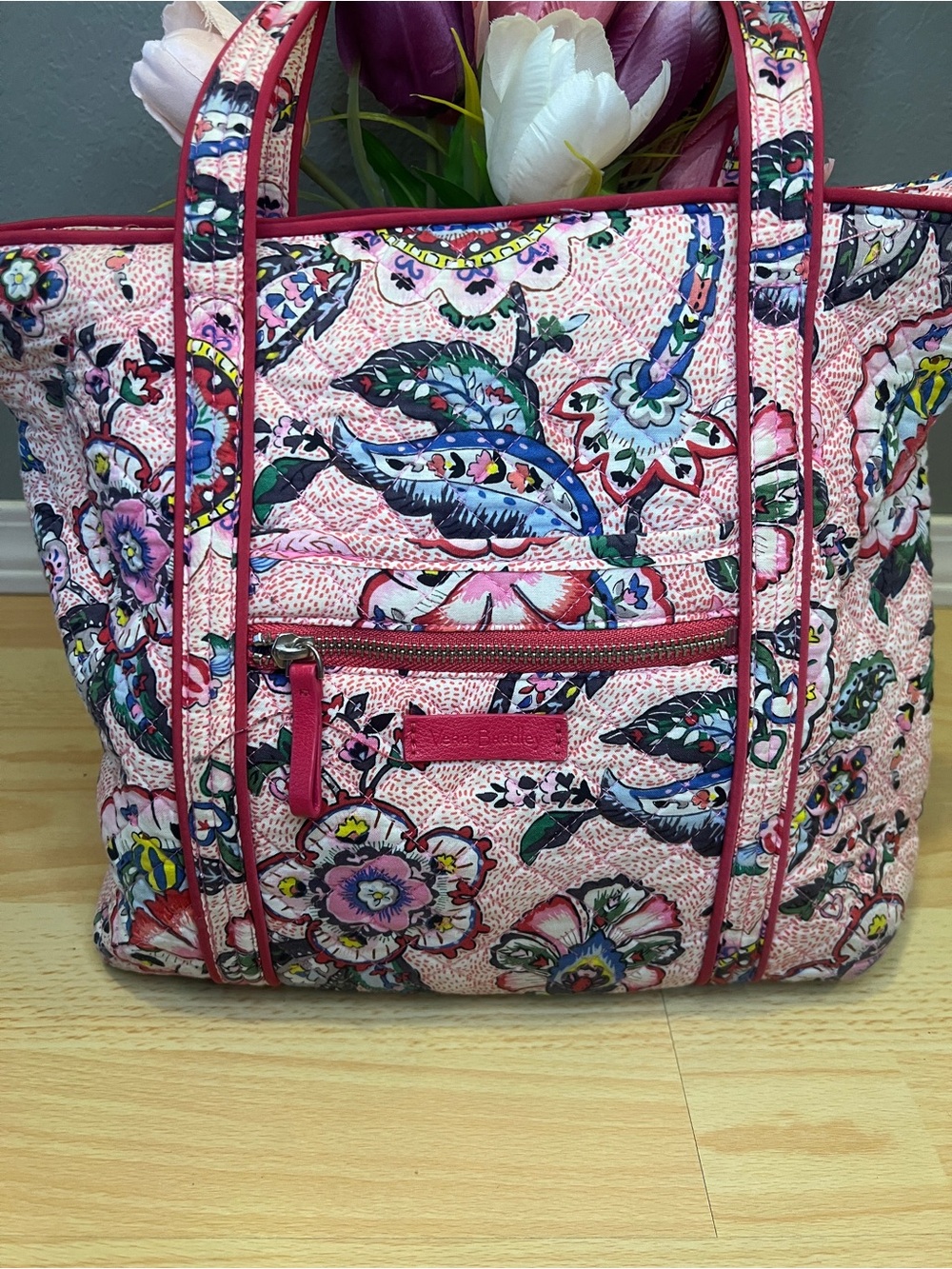 Vera Bradley Pink Tote - Picture 2 of 14
